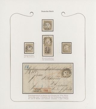 GERMANY - STAMP ISSUES 1872-1874 POSTALY USED – sheet 29