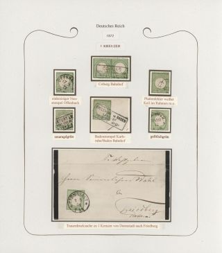 GERMANY - STAMP ISSUES 1872-1874 POSTALY USED – sheet 31