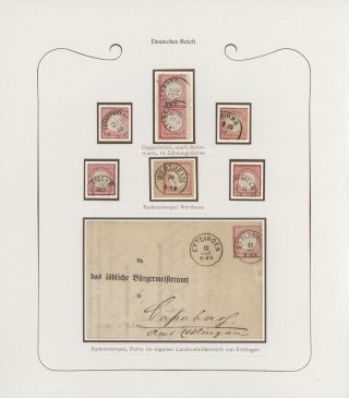 GERMANY - STAMP ISSUES 1872-1874 POSTALY USED – sheet 34