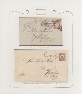 GERMANY - STAMP ISSUES 1872-1874 POSTALY USED – sheet 35