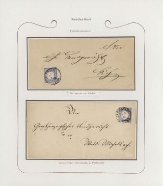 GERMANY - STAMP ISSUES 1872-1874 POSTALY USED – sheet 37
