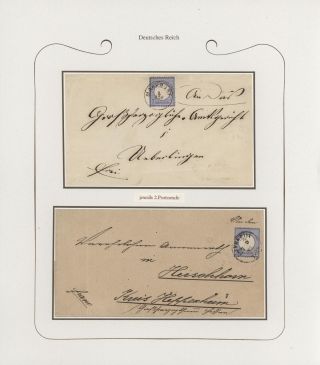 GERMANY - STAMP ISSUES 1872-1874 POSTALY USED – sheet 38
