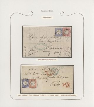 GERMANY - STAMP ISSUES 1872-1874 POSTALY USED – sheet 39