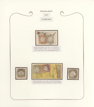 GERMANY - STAMP ISSUES 1872-1874 POSTALY USED – sheet 40