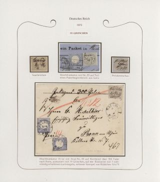 GERMANY - STAMP ISSUES 1872-1874 POSTALY USED – sheet 42
