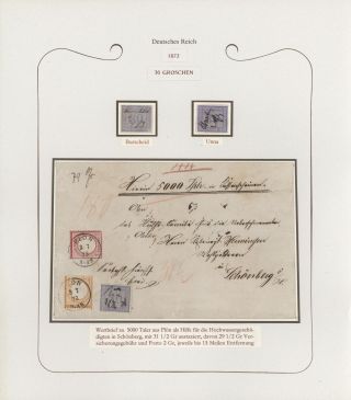 GERMANY - STAMP ISSUES 1872-1874 POSTALY USED – sheet 43