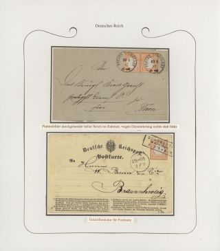 GERMANY - STAMP ISSUES 1872-1874 POSTALY USED – sheet 47