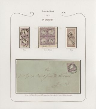 GERMANY - STAMP ISSUES 1872-1874 POSTALY USED – sheet 49