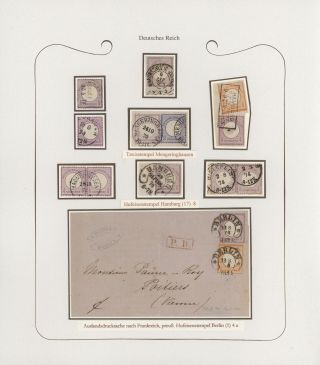 GERMANY - STAMP ISSUES 1872-1874 POSTALY USED – sheet 50