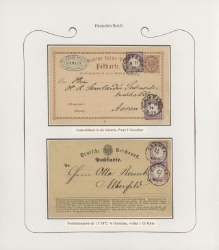 GERMANY - STAMP ISSUES 1872-1874 POSTALY USED – sheet 51