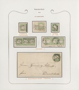 GERMANY - STAMP ISSUES 1872-1874 POSTALY USED – sheet 52