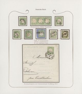 GERMANY - STAMP ISSUES 1872-1874 POSTALY USED – sheet 56