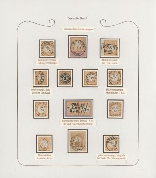 GERMANY - STAMP ISSUES 1872-1874 POSTALY USED – sheet 59