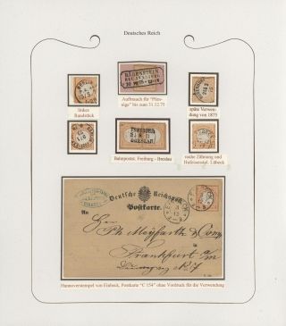 GERMANY - STAMP ISSUES 1872-1874 POSTALY USED – sheet 60