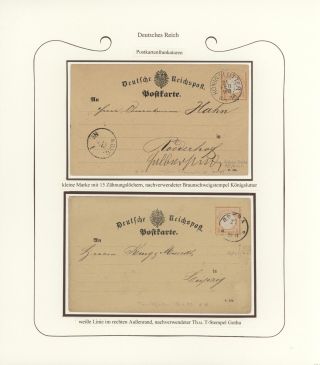 GERMANY - STAMP ISSUES 1872-1874 POSTALY USED – sheet 62