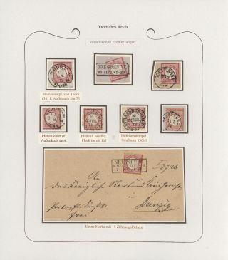 GERMANY - STAMP ISSUES 1872-1874 POSTALY USED – sheet 71