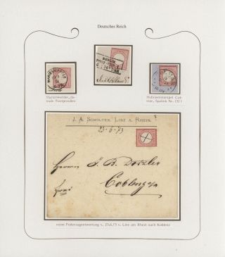 GERMANY - STAMP ISSUES 1872-1874 POSTALY USED – sheet 72