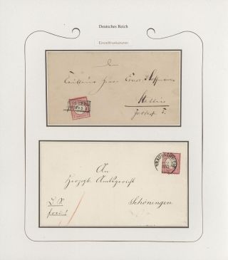 GERMANY - STAMP ISSUES 1872-1874 POSTALY USED – sheet 73