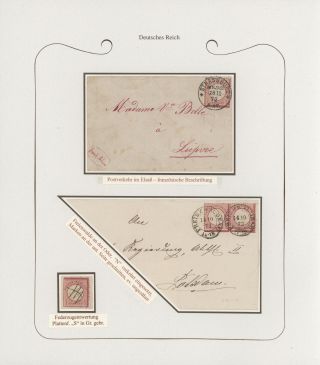GERMANY - STAMP ISSUES 1872-1874 POSTALY USED – sheet 75