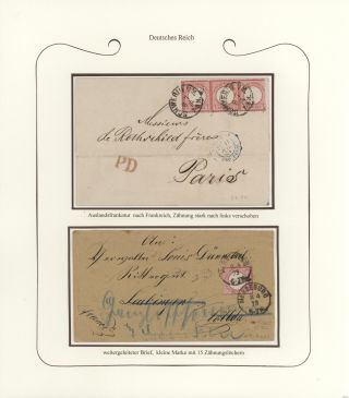 GERMANY - STAMP ISSUES 1872-1874 POSTALY USED – sheet 77