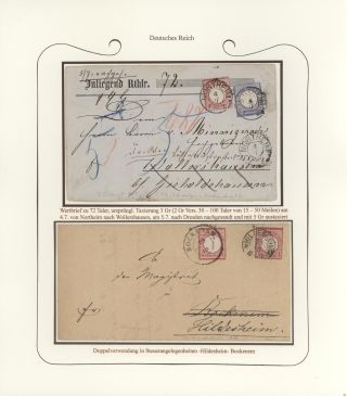 GERMANY - STAMP ISSUES 1872-1874 POSTALY USED – sheet 79
