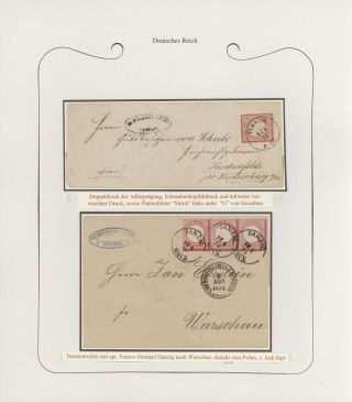 GERMANY - STAMP ISSUES 1872-1874 POSTALY USED – sheet 82