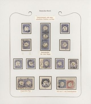 GERMANY - STAMP ISSUES 1872-1874 POSTALY USED – sheet 85