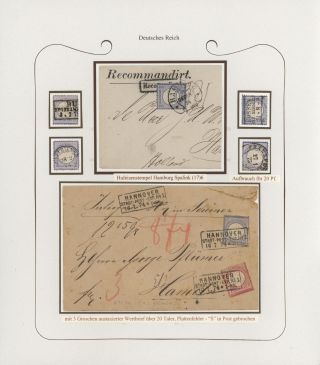 GERMANY - STAMP ISSUES 1872-1874 POSTALY USED – sheet 86