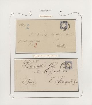 GERMANY - STAMP ISSUES 1872-1874 POSTALY USED – sheet 87