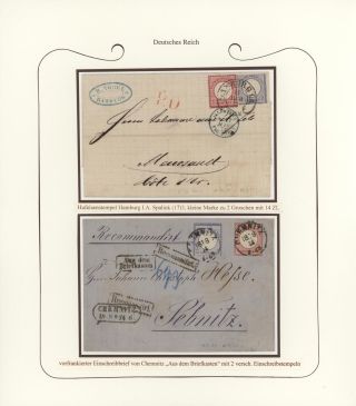 GERMANY - STAMP ISSUES 1872-1874 POSTALY USED – sheet 89