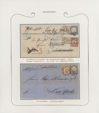 GERMANY - STAMP ISSUES 1872-1874 POSTALY USED – sheet 91