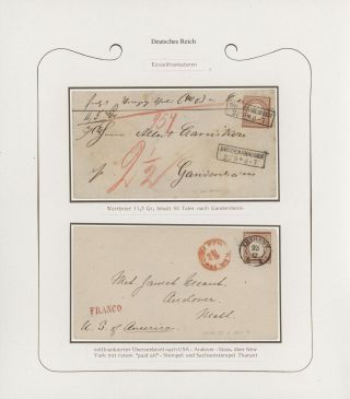 GERMANY - STAMP ISSUES 1872-1874 POSTALY USED – sheet 94