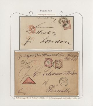 GERMANY - STAMP ISSUES 1872-1874 POSTALY USED – sheet 96