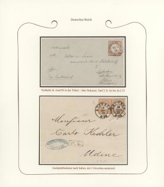 GERMANY - STAMP ISSUES 1872-1874 POSTALY USED – sheet 97