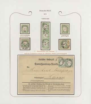 GERMANY - STAMP ISSUES 1872-1874 POSTALY USED – sheet 100