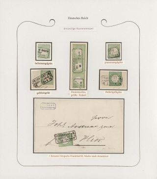 GERMANY - STAMP ISSUES 1872-1874 POSTALY USED – sheet 101