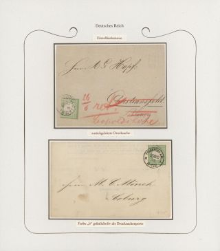 GERMANY - STAMP ISSUES 1872-1874 POSTALY USED – sheet 102