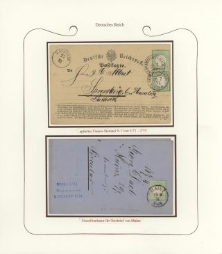 GERMANY - STAMP ISSUES 1872-1874 POSTALY USED – sheet 103