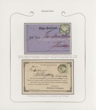 GERMANY - STAMP ISSUES 1872-1874 POSTALY USED – sheet 104