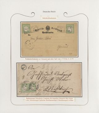 GERMANY - STAMP ISSUES 1872-1874 POSTALY USED – sheet 105