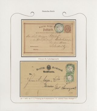 GERMANY - STAMP ISSUES 1872-1874 POSTALY USED – sheet 106