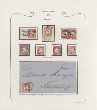 GERMANY - STAMP ISSUES 1872-1874 POSTALY USED – sheet 108