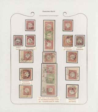 GERMANY - STAMP ISSUES 1872-1874 POSTALY USED – sheet 109