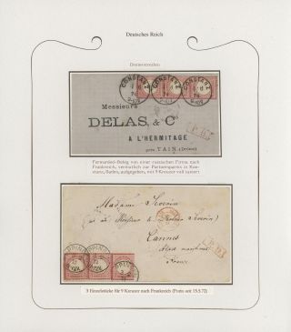 GERMANY - STAMP ISSUES 1872-1874 POSTALY USED – sheet 110