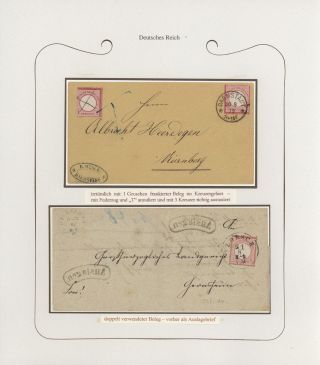 GERMANY - STAMP ISSUES 1872-1874 POSTALY USED – sheet 111