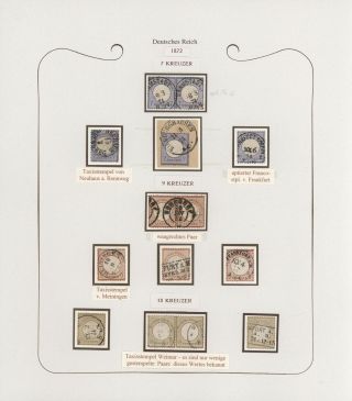 GERMANY - STAMP ISSUES 1872-1874 POSTALY USED – sheet 112