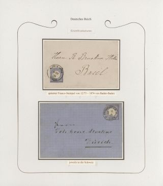 GERMANY - STAMP ISSUES 1872-1874 POSTALY USED – sheet 113