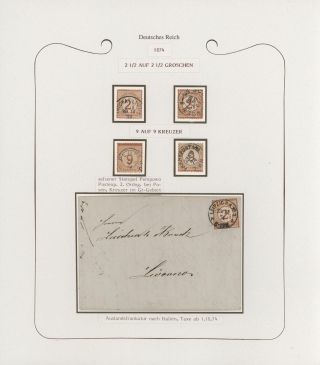 GERMANY - STAMP ISSUES 1872-1874 POSTALY USED – sheet 114