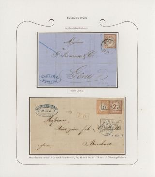 GERMANY - STAMP ISSUES 1872-1874 POSTALY USED – sheet 116