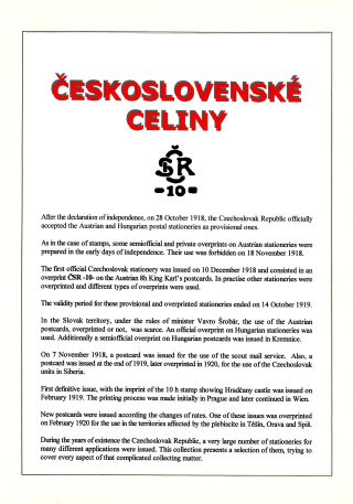 ČESKOSLOVENSKÉ CELINY – list 1